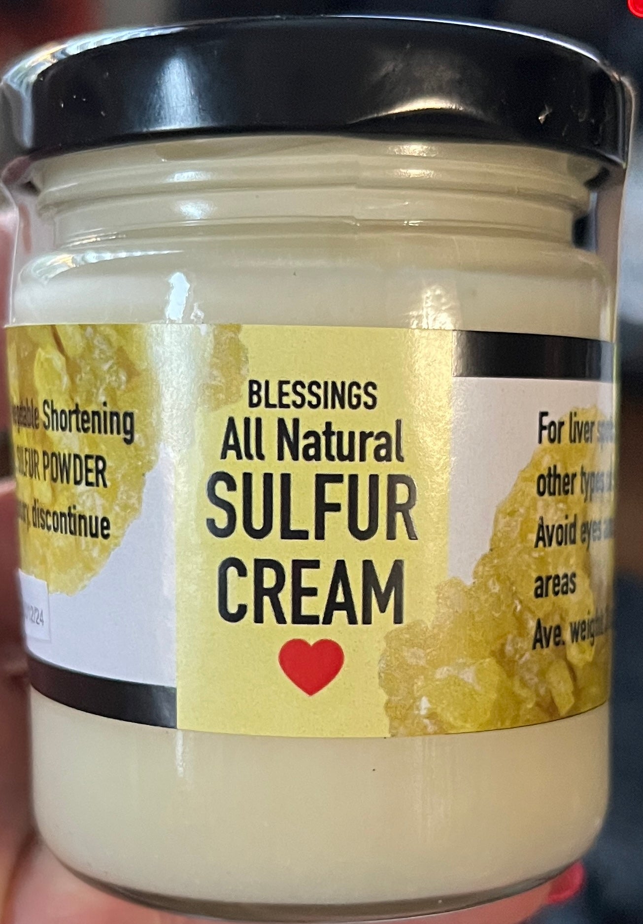 All Natural Sulfur Skin Cream