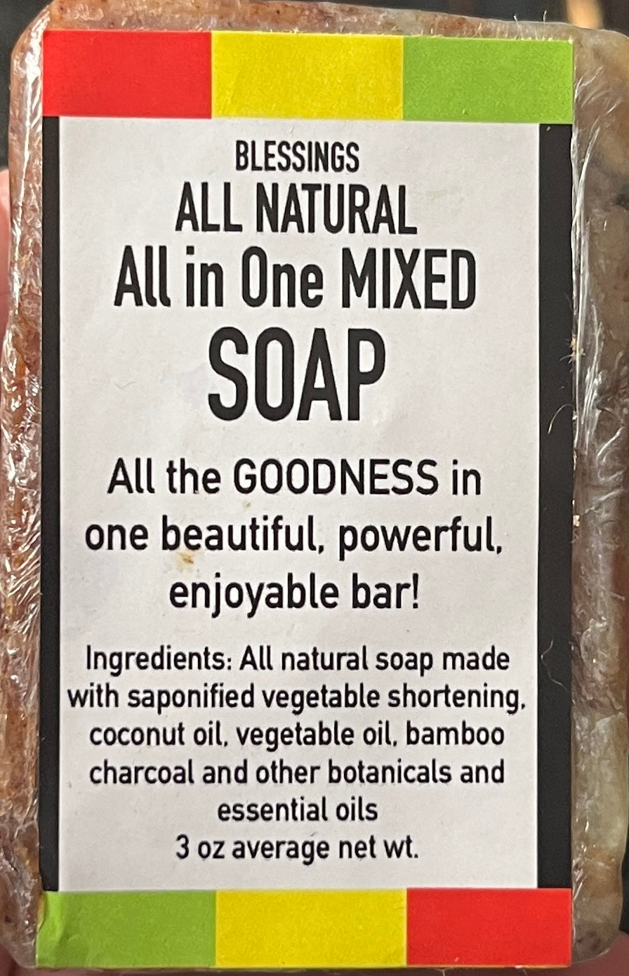 BLESSINGS ALL NATURAL MIXED ALL IN ONE FACE & BODY BAR