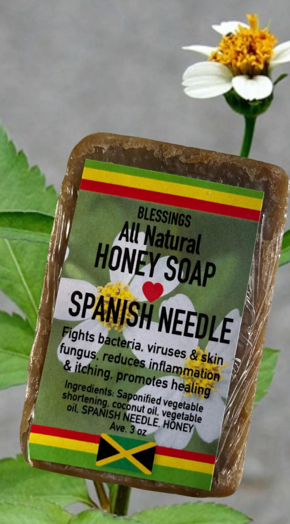 All Natural Honey Soap Spanish Needle (Bidens pilosa)