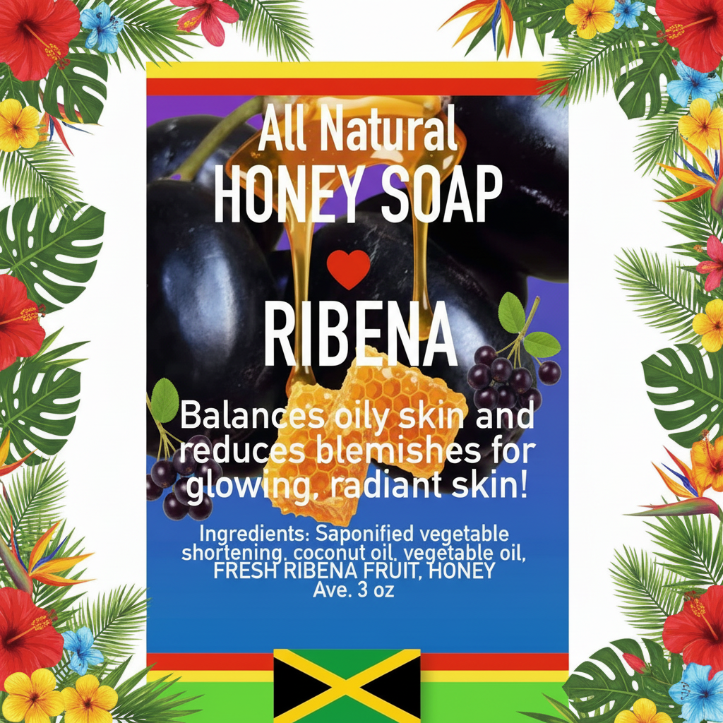 All Natural Skincare Blessings Honey Soap Ribena - Jamaican Naturals