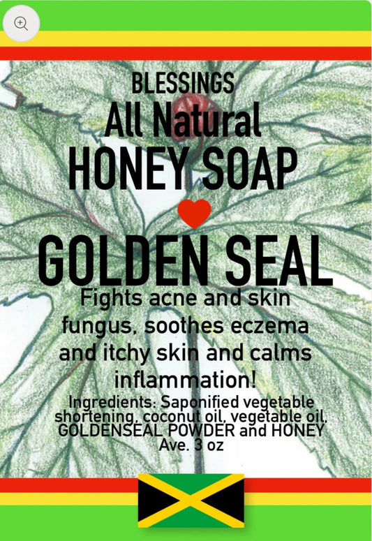 BLESSINGS ALL NATURAL *NEW* HONEY GOLDENSEAL FACE & BODY SOAP
