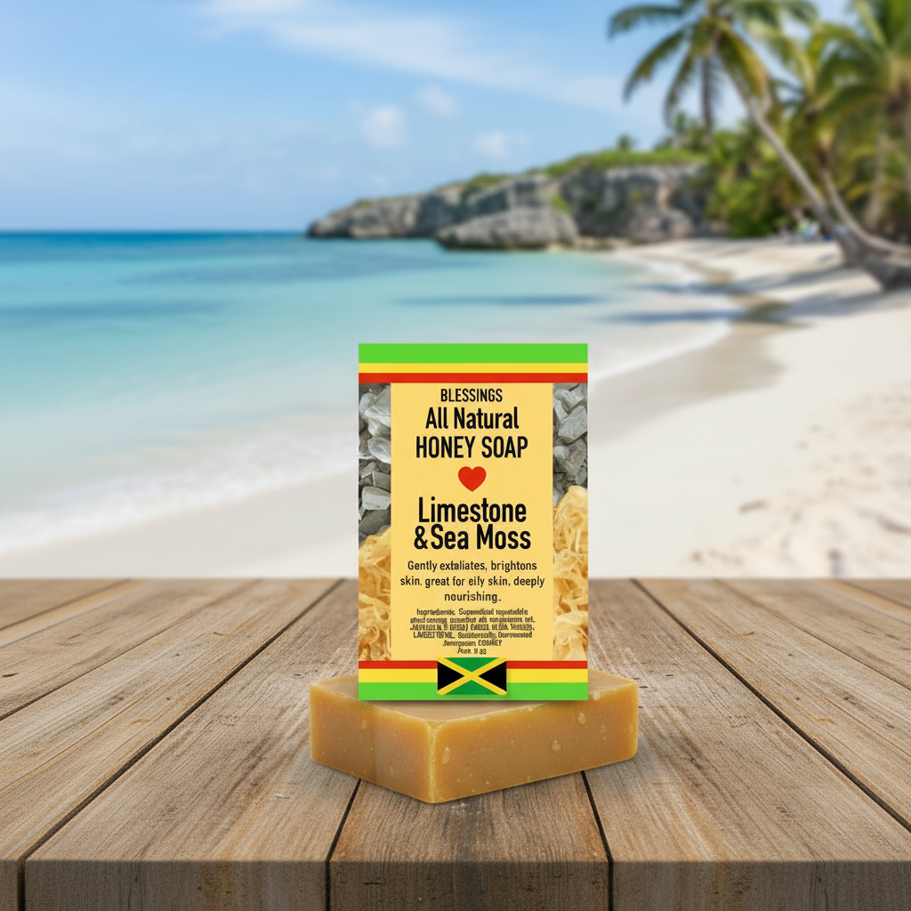 All Natural Honey Soap Limestone & Sea Moss