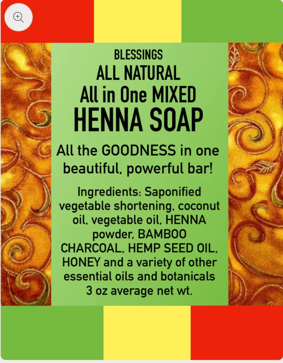 All Natural All In One Mixed Henna Soap