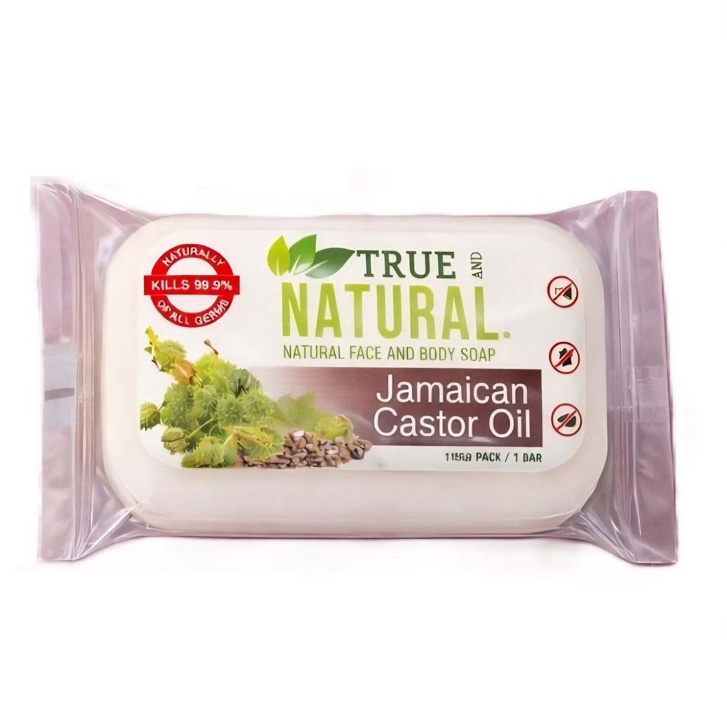 All Natural Skincare By True and Natural Jamaican Castor Oil Face & Body Soap - Jamaican Naturals
