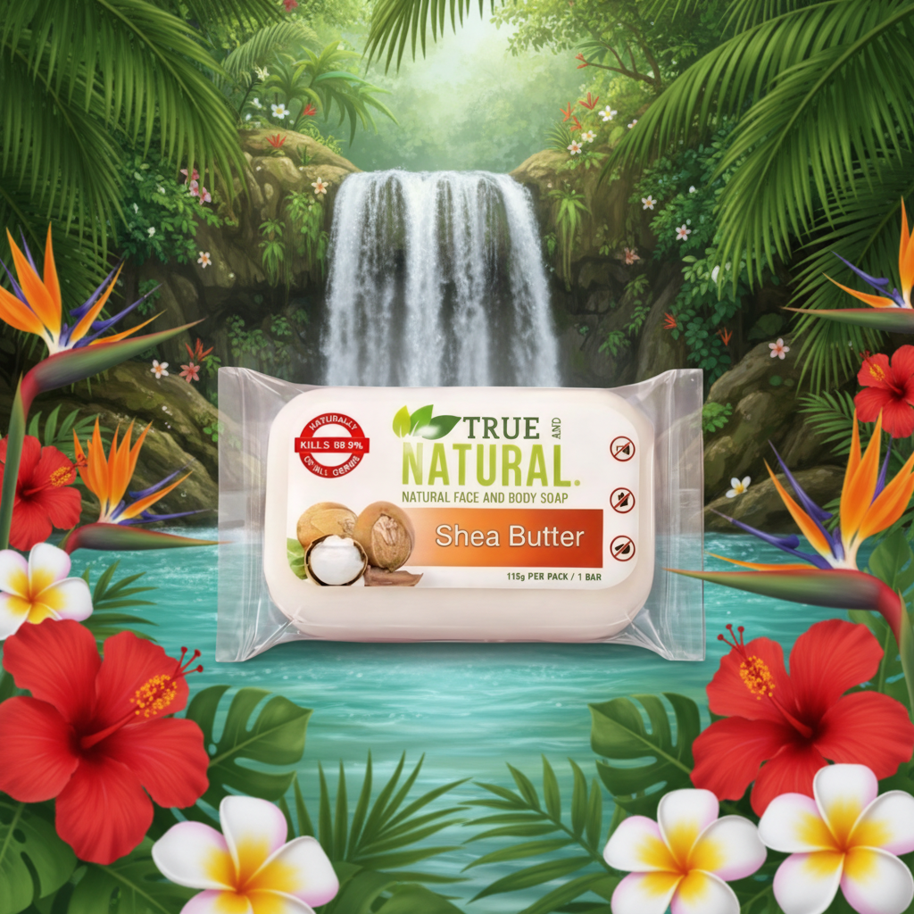 All Natural Skincare By True and Natural Shea Butter Face & Body Soap - Jamaican Naturals