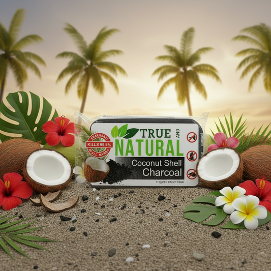 True and Natural Soap Coconut Shell Charcoal