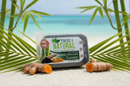 True And Natural Soap Bamboo Charcoal & Turmeric - Jamaican Naturals