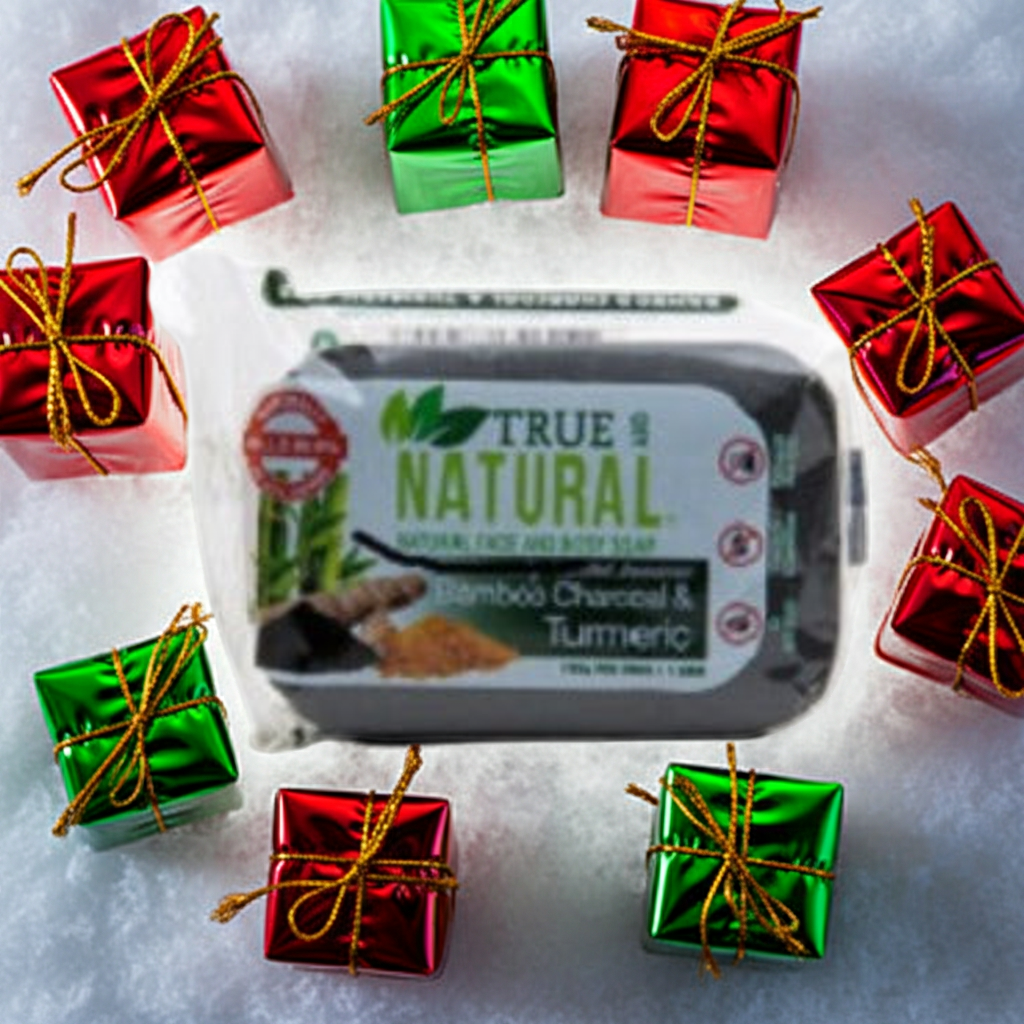 True and Natural Soaps Bamboo Charcoal & Turmeric plus Eucalyptus & Neem Bundle - Jamaican Naturals