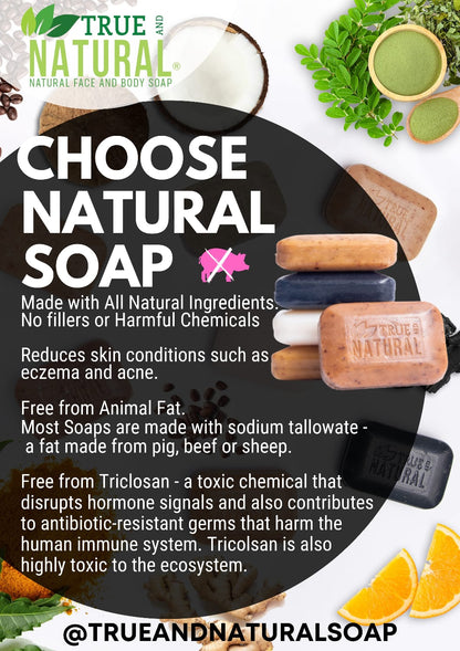 TRUE AND NATURAL TURMERIC & GINGER FACE & BODY BAR