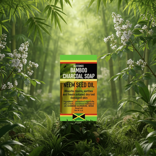 All Natural Bamboo Charcoal Soap Neem Seed Oil