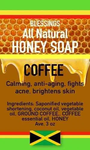 All Natural Skincare Blessings Honey Soap Coffee - Jamaican Naturals - Product Description