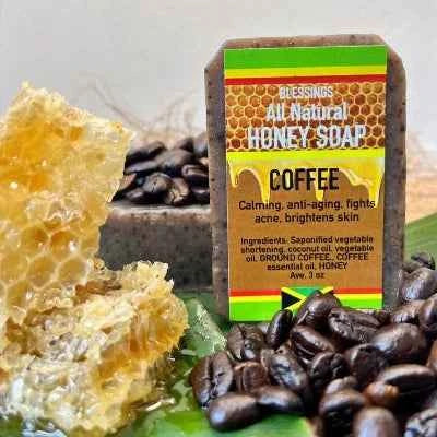 All Natural Skincare Blessings Honey Soap Coffee - Jamaican Naturals - Product Description