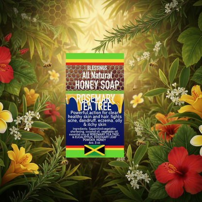 All Natural Honey Soap Rosemary Tea Tree