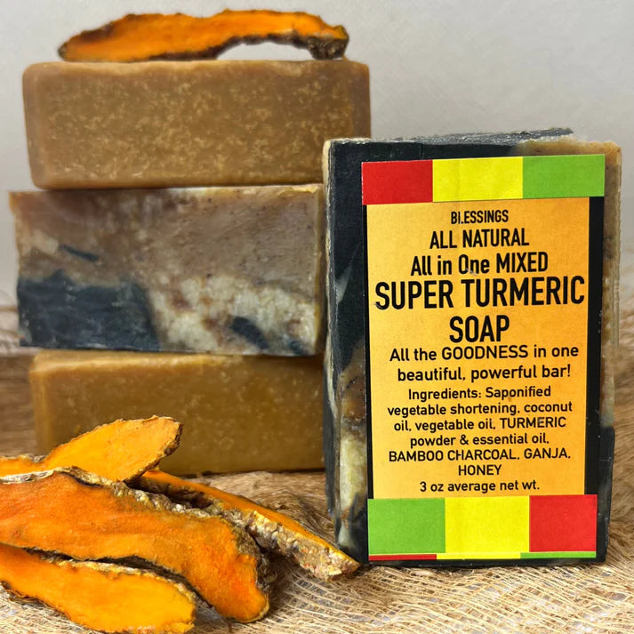 BLESSINGS ALL NATURAL SUPER TURMERIC ALL IN ONE FACE & BODY BAR