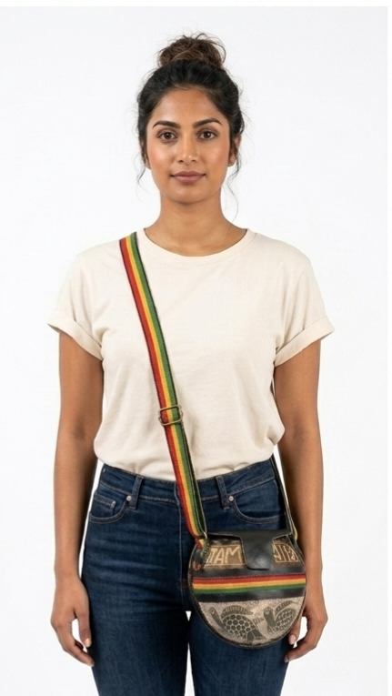 Calabash Shell Crossbody Bag – Handcrafted Jamaican Artisan